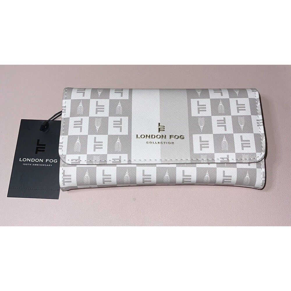 $48 London Fog Lara Signature Flap Wallet NWT